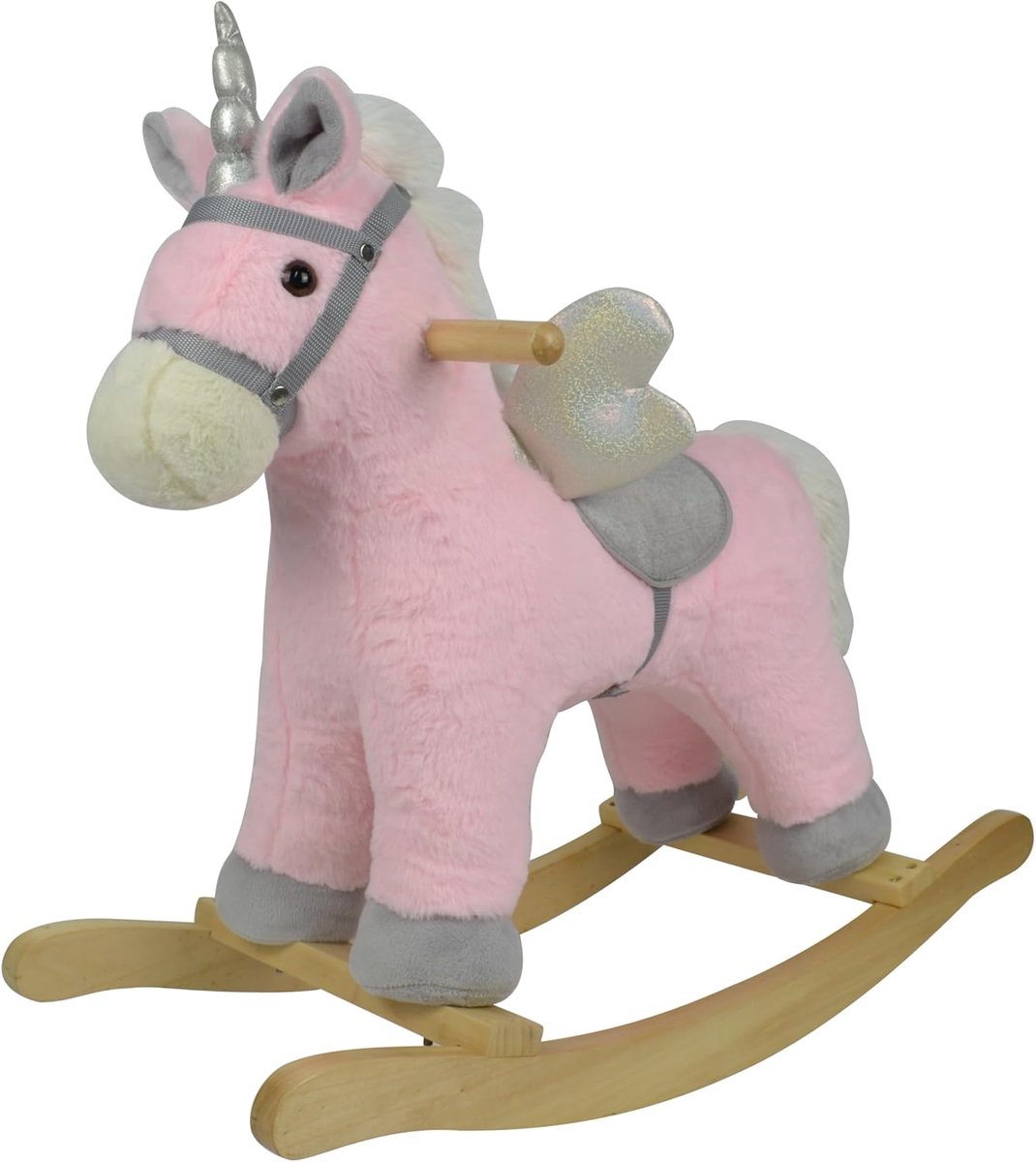 Houten Schommel Unicorn met Geluid voor Peuters vanaf 18 Maanden