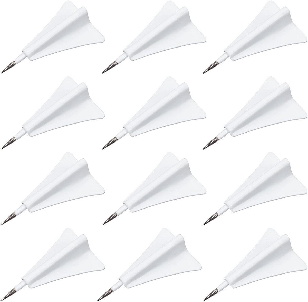 GORGECRAFT 1 Box 12Pcs Airplane Push Pins White Plane Pushpin Decorative Thumbacks for Wall Drawing Bulletin Board Map Mark Pictures Cork Message Bulletin Board Home Office Supplies