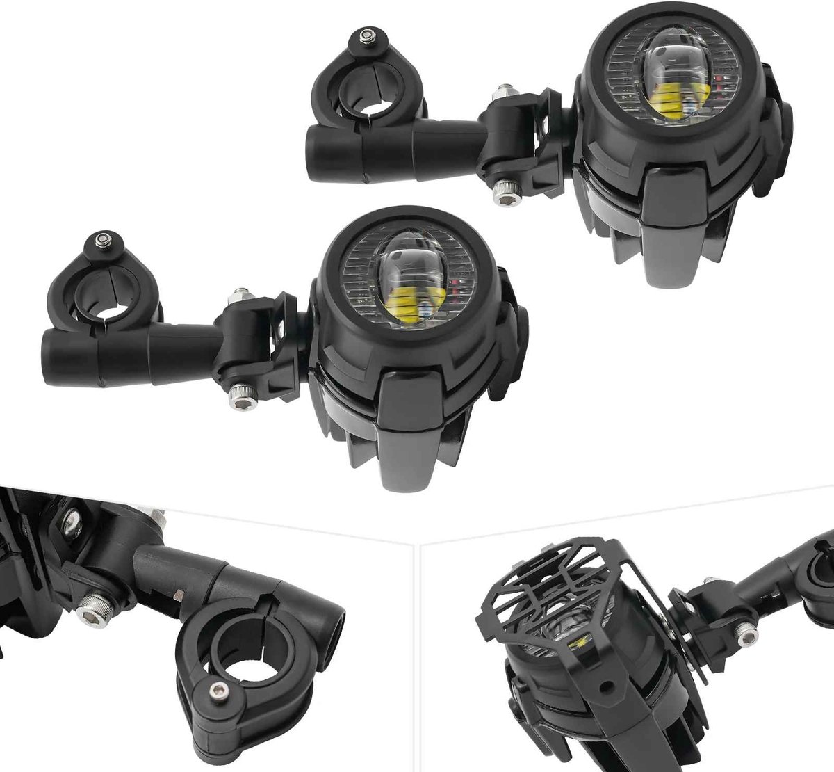 CORE Adventure bike mistlamp - 2 stuks Extra koplamp - Motorfiets Running Lights - LED-spots inclusief bescherm kapjes - Geschikt voor BMW GS modellen R1200GS F800GS F700GS F650FS - 40W - Witlicht