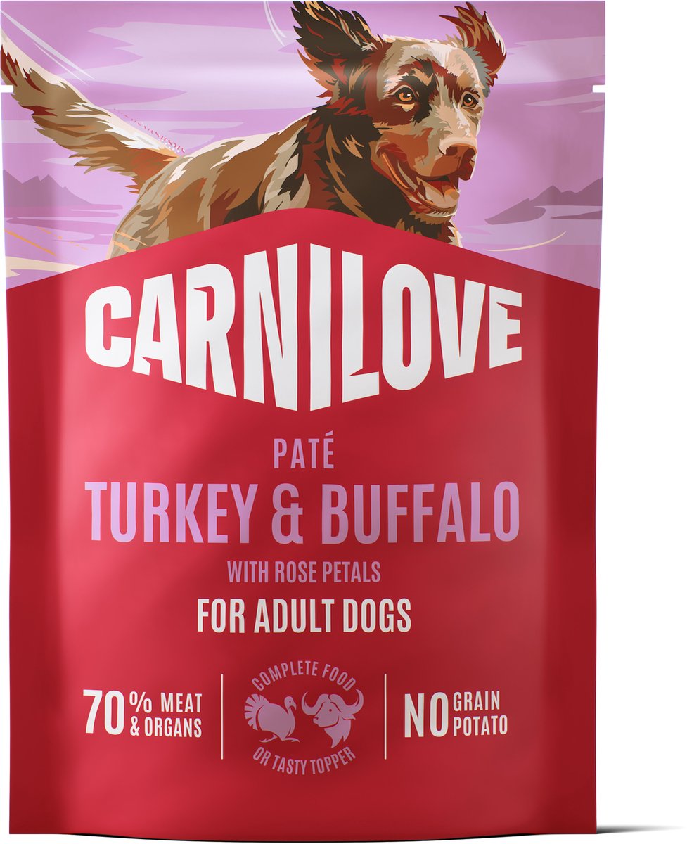 Carnilove Carnilove pouch turkey / buffalo / rose petals - 12x300 gr