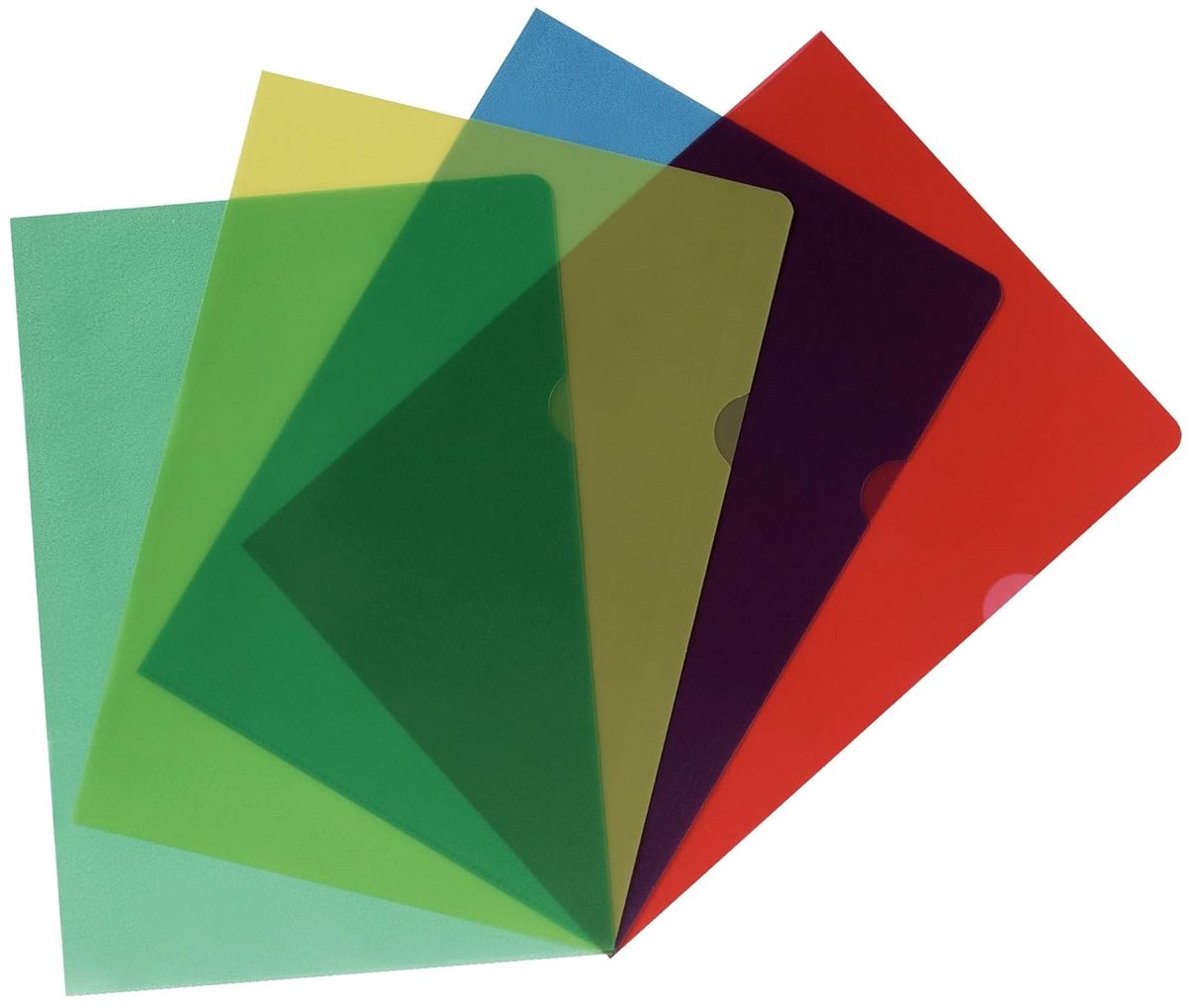 Set van 60 A4 Papierhoezen, Flexibel PP, Diverse Kleuren