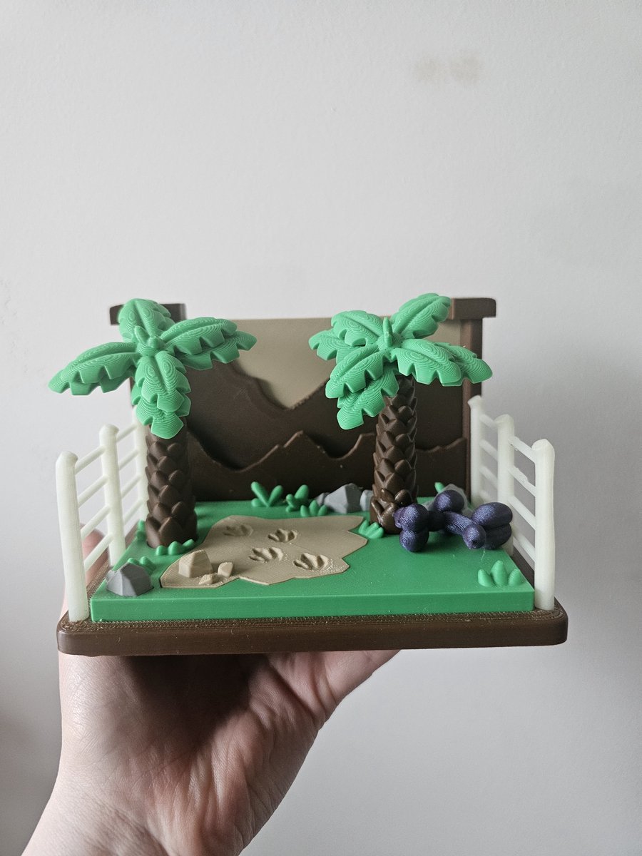 Dinosauriër Diorama – 3D Geprinte Jurassic Scène | Decoratie voor de Kinderkamer & Verzamelobject