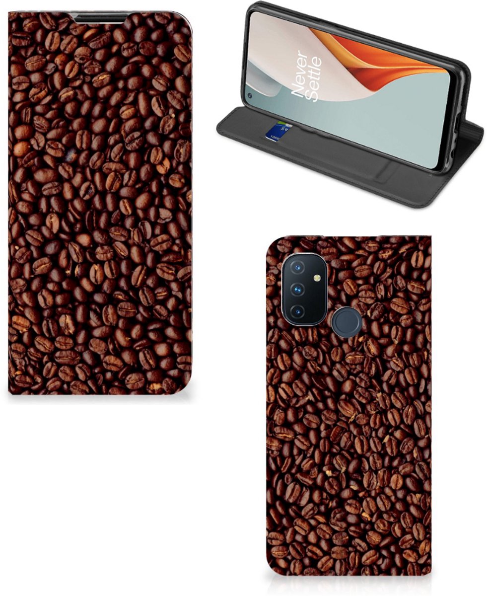 OnePlus Nord N100 Flip Style Cover Koffiebonen