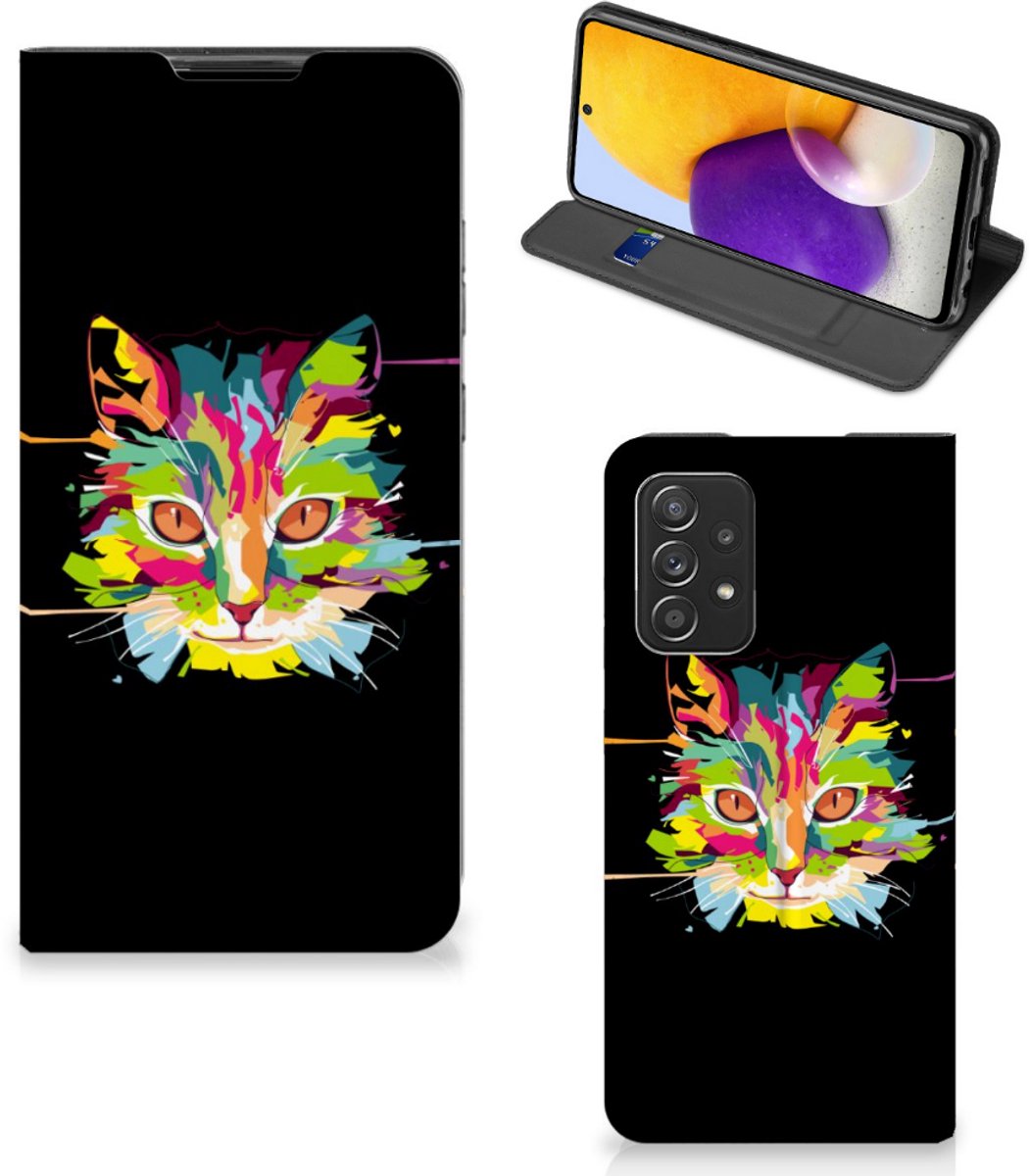 Samsung Galaxy A72 (5G/4G) Magnet Case Cat Color