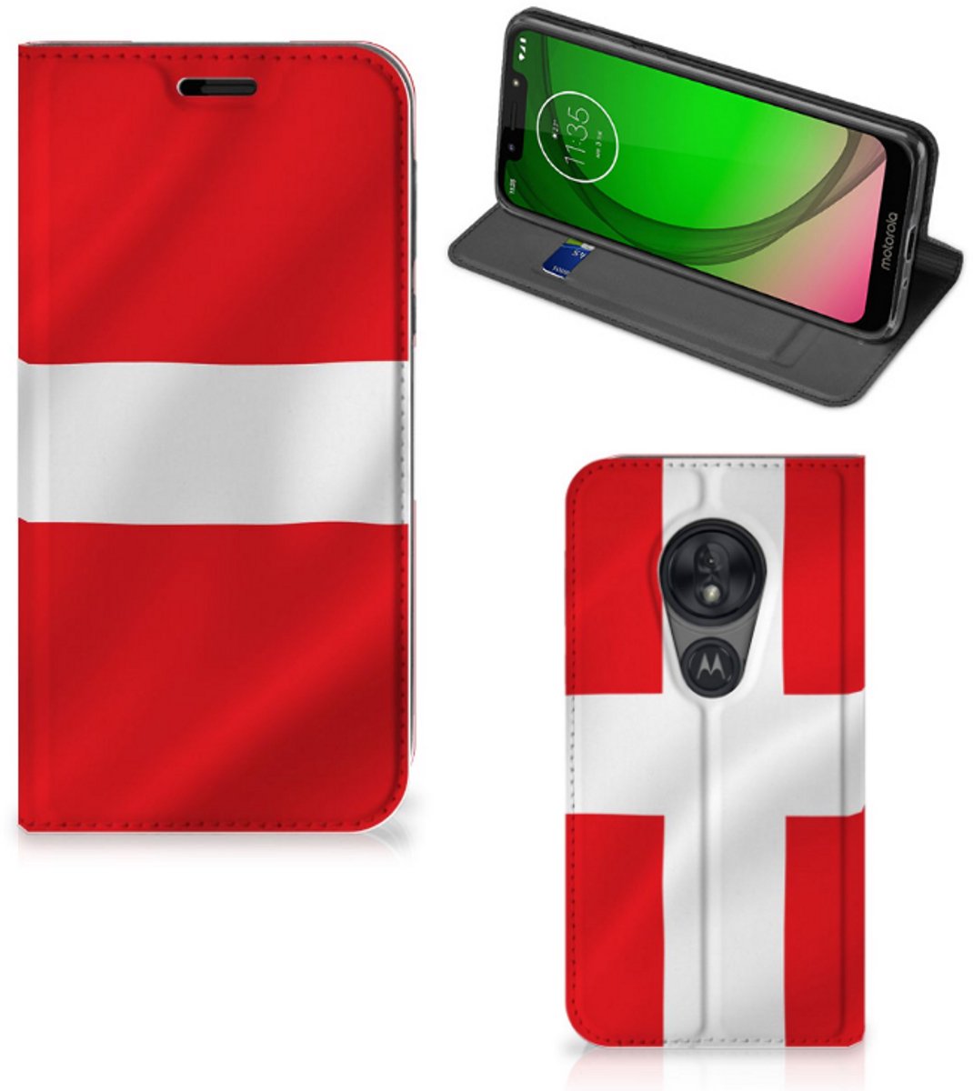 Motorola Moto G7 Play Standcase Denemarken