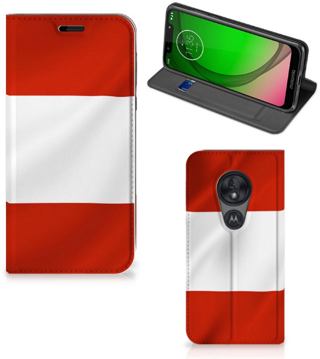 Motorola Moto G7 Play Standcase Oostenrijk