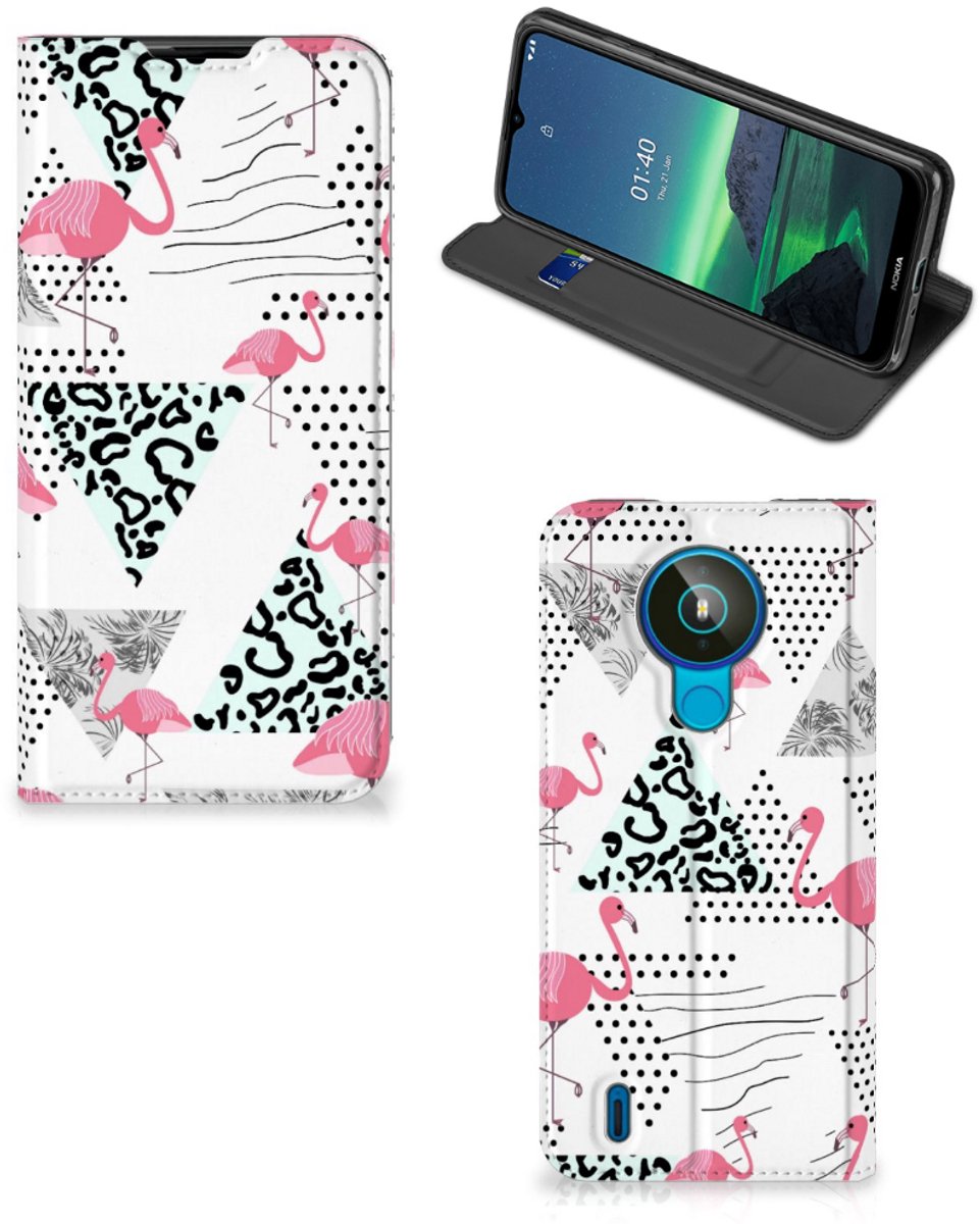 Nokia 1.4 Hoesje maken Flamingo Triangle
