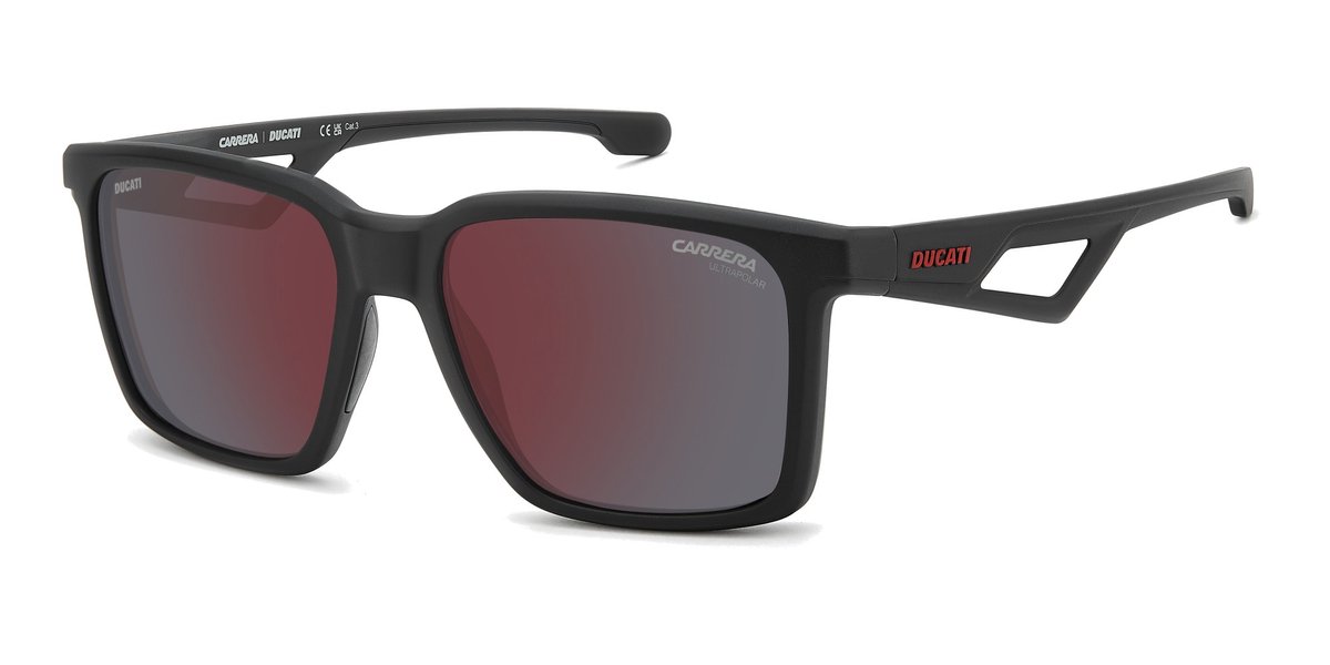 Carrera Ducati CARDUC 065/S MATTE BLACK/ RED MIRRORED 56/17/140 Herrenbrillen Zonnebrillen