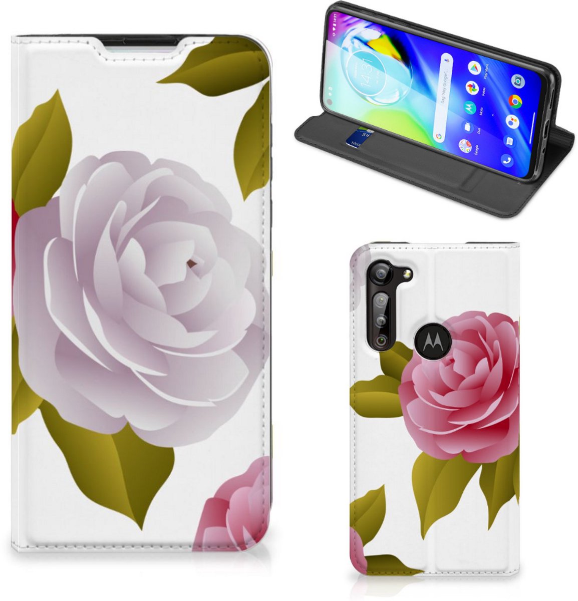 Motorola Moto G8 Power Smart Cover Roses