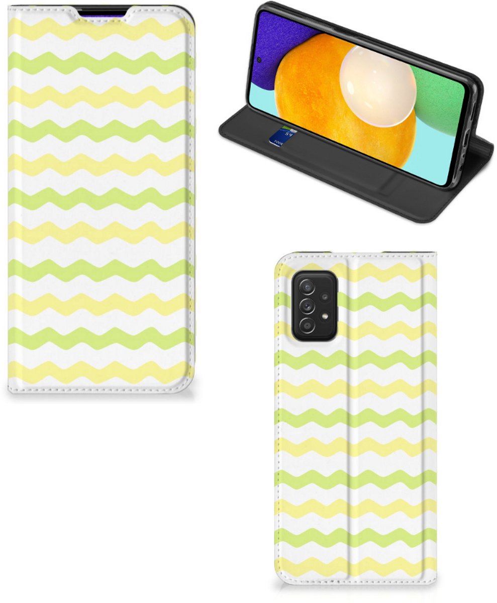 Samsung Galaxy A03s Hoesje met Magneet Waves Yellow