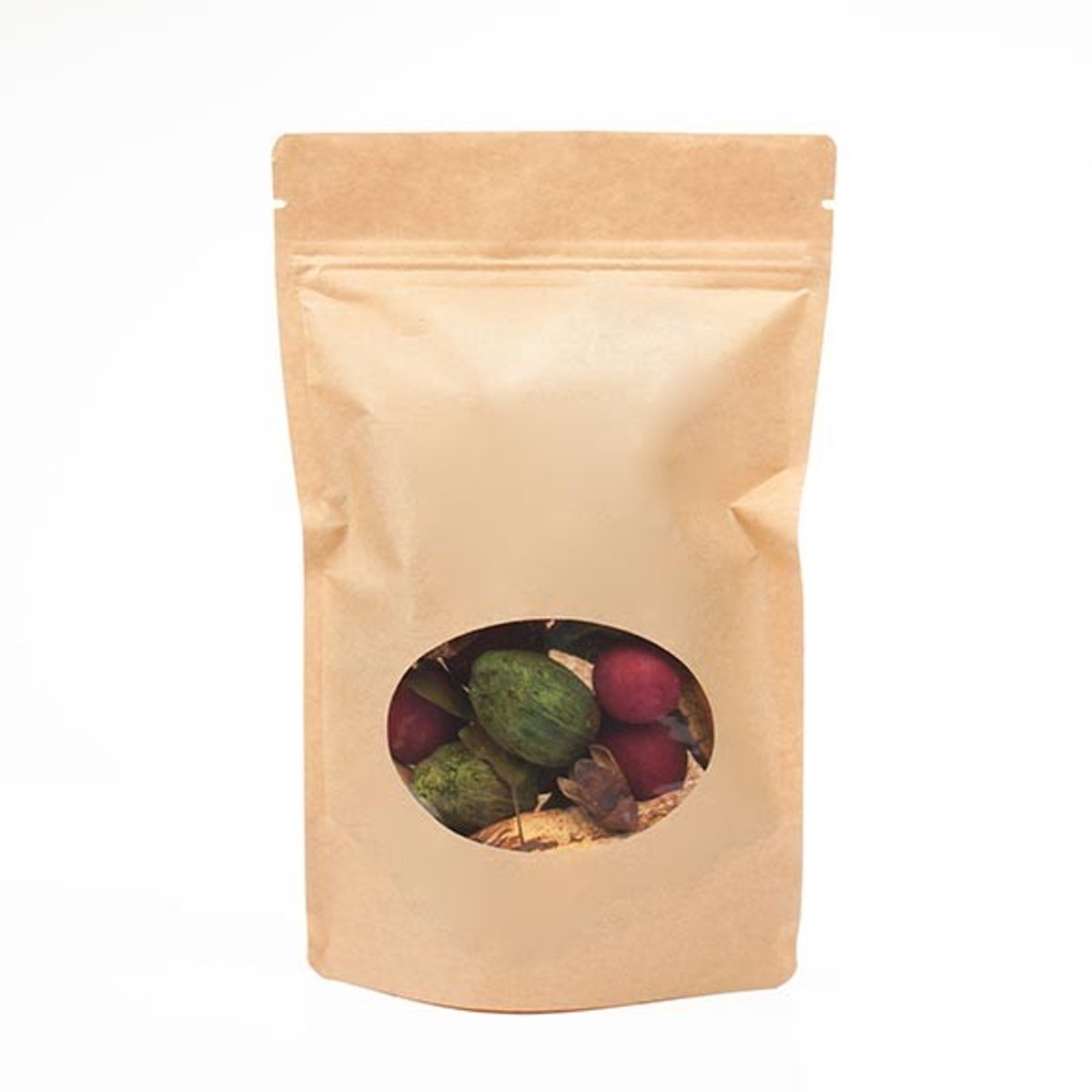 Stazakken Kraft met ovaal Venster 21x9x29cm | 510 gram (100 stuks)