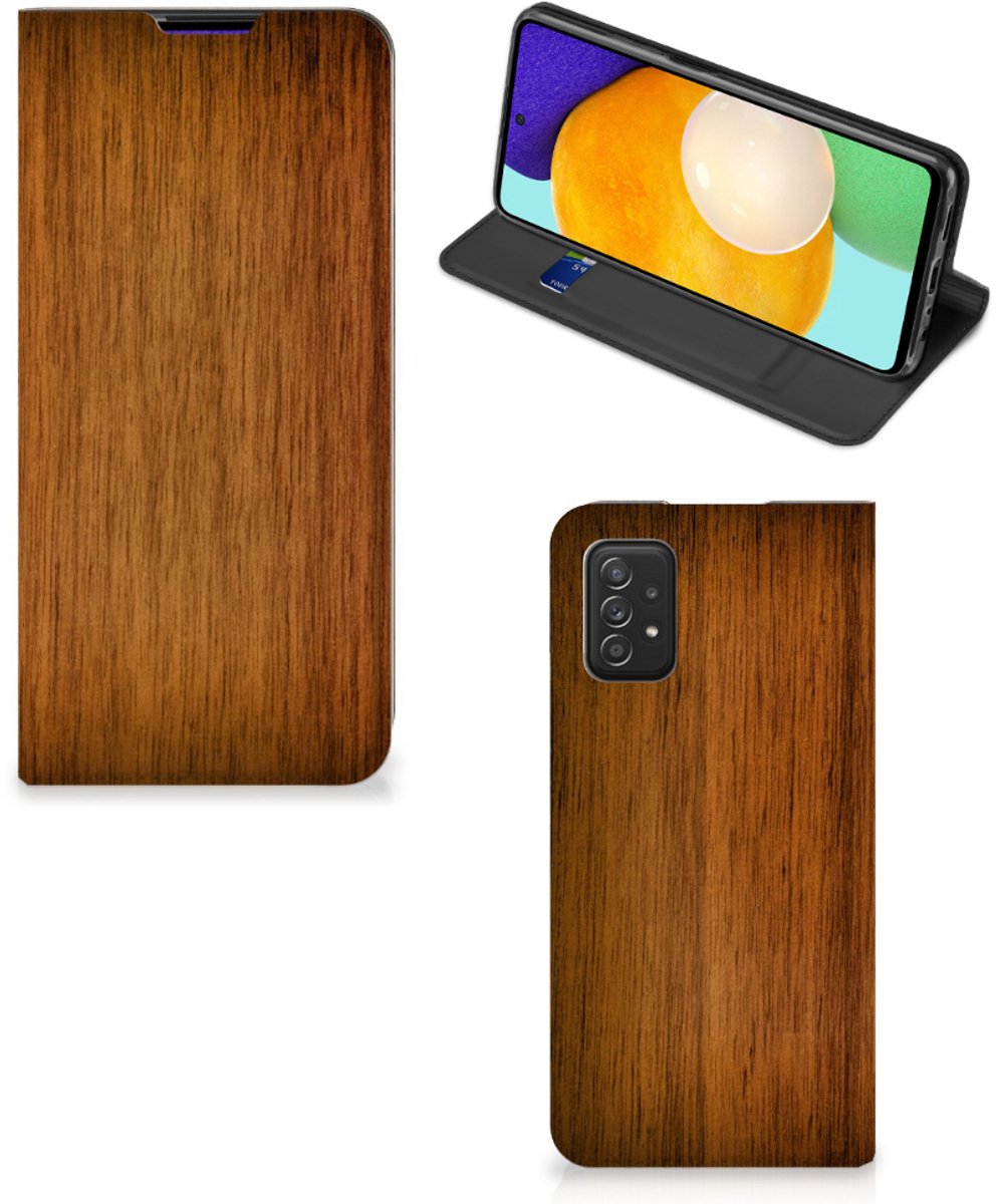 Samsung Galaxy A03s Book Wallet Case Donker Hout