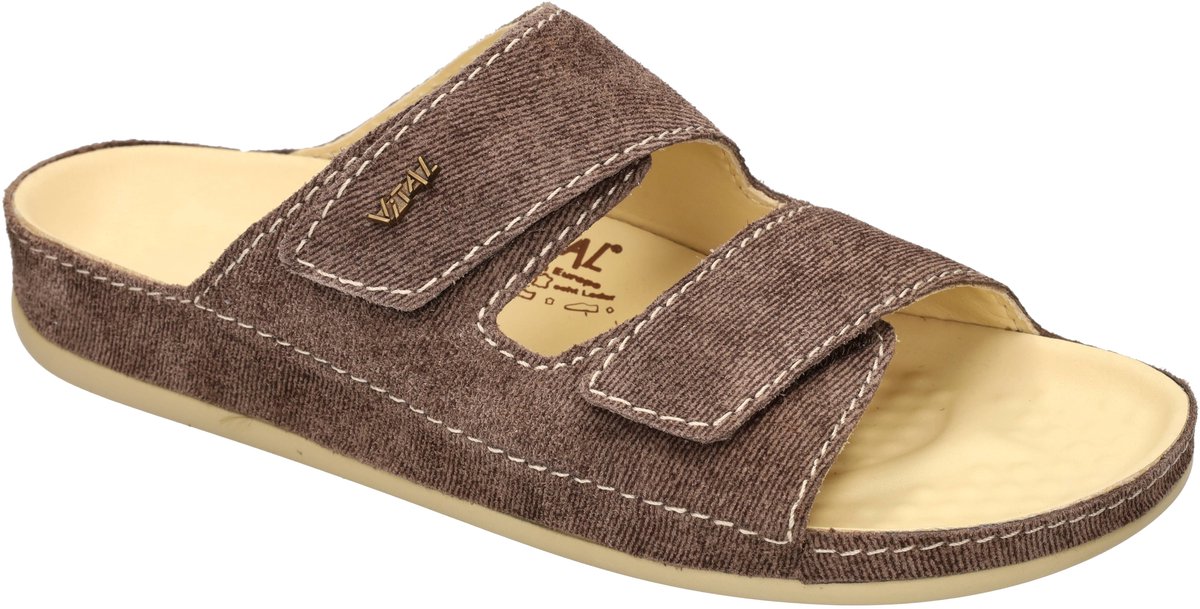 Vital -Heren - bruin - pantoffels & slippers - maat 43