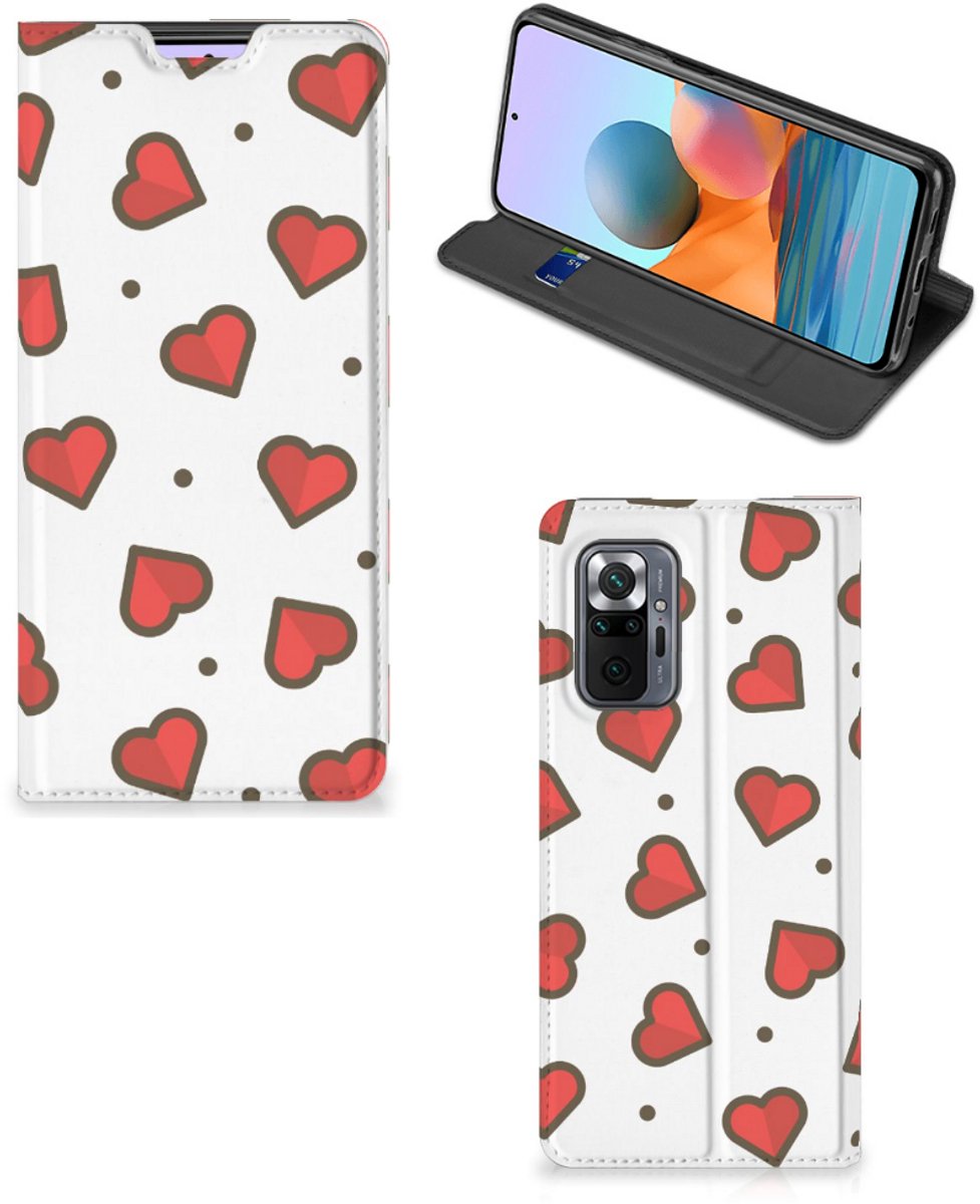 Xiaomi Redmi Note 10 Pro Hoesje met Magneet Hearts