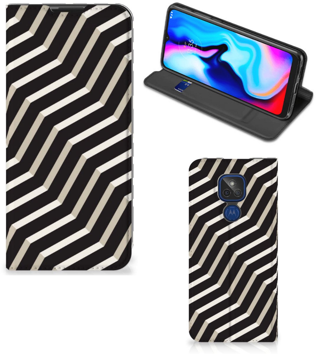 Standcase Hoesje voor Motorola Moto G9 Play Stand Case Illusion