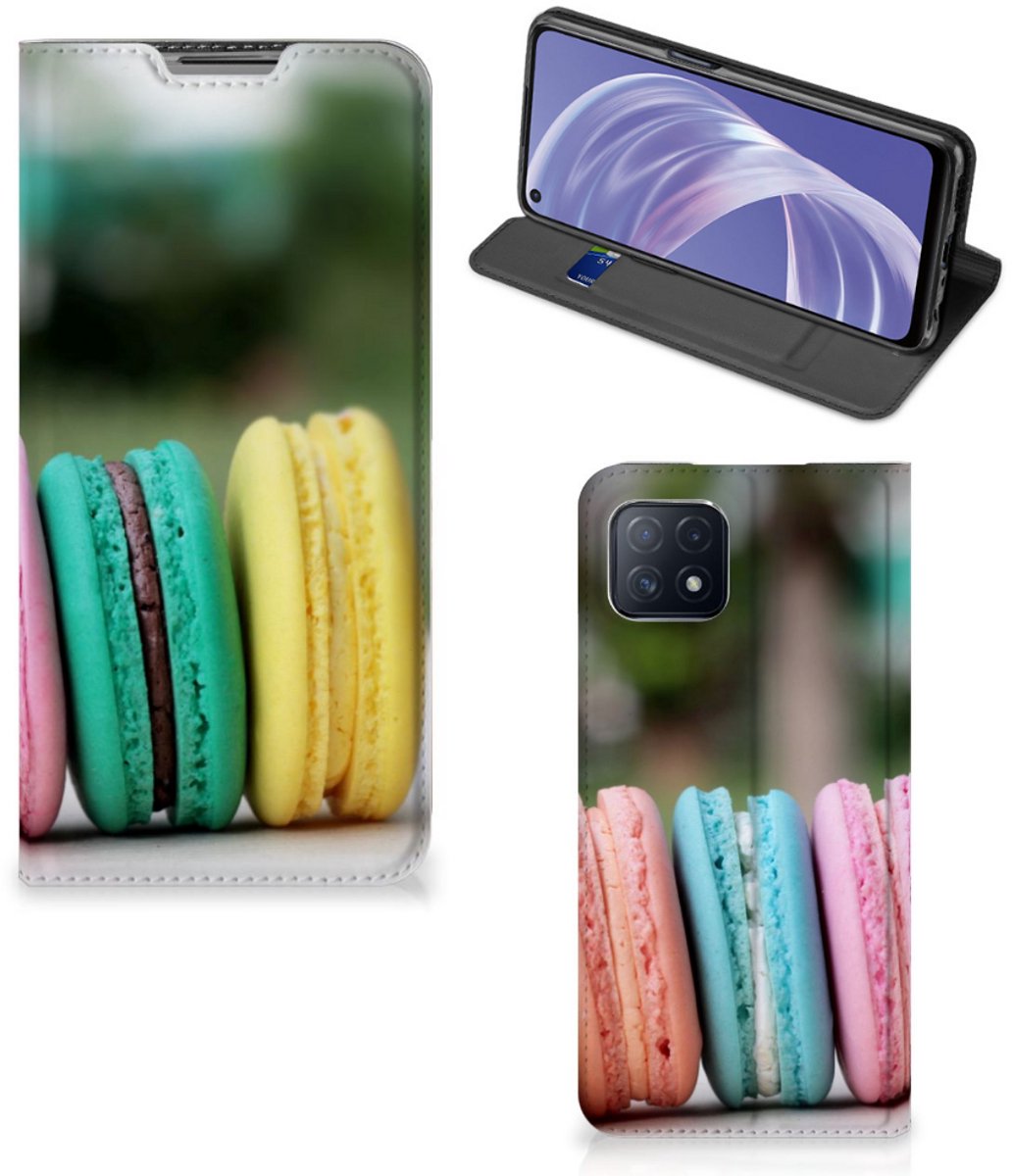 Book Case voor OPPO A73 5G Flip Style Cover Macarons