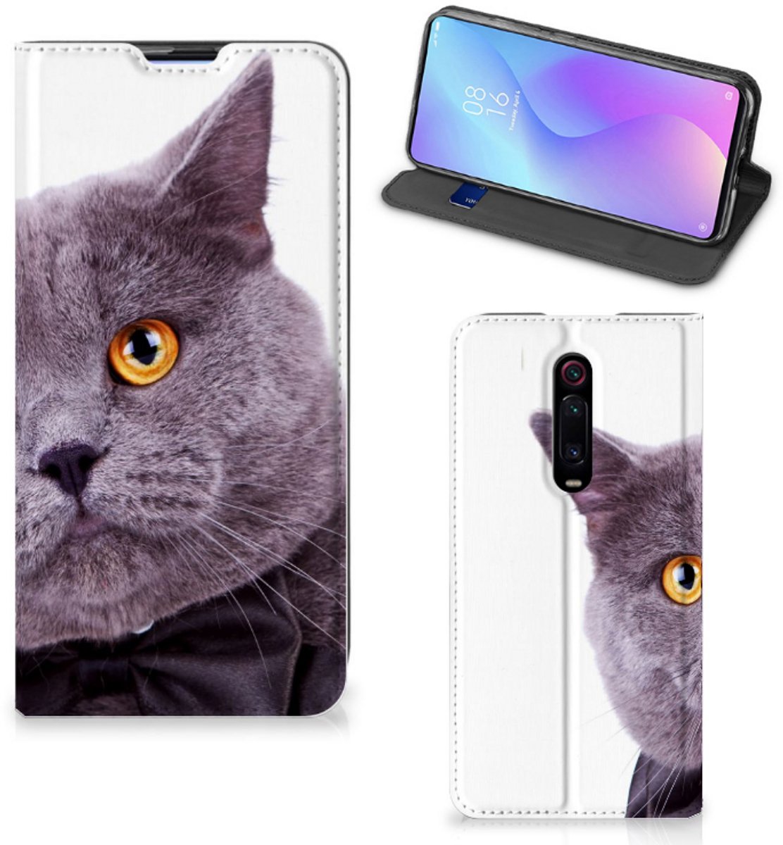 Standcase Hoesje voor Xiaomi Mi 9T Pro Hoesje maken Kat
