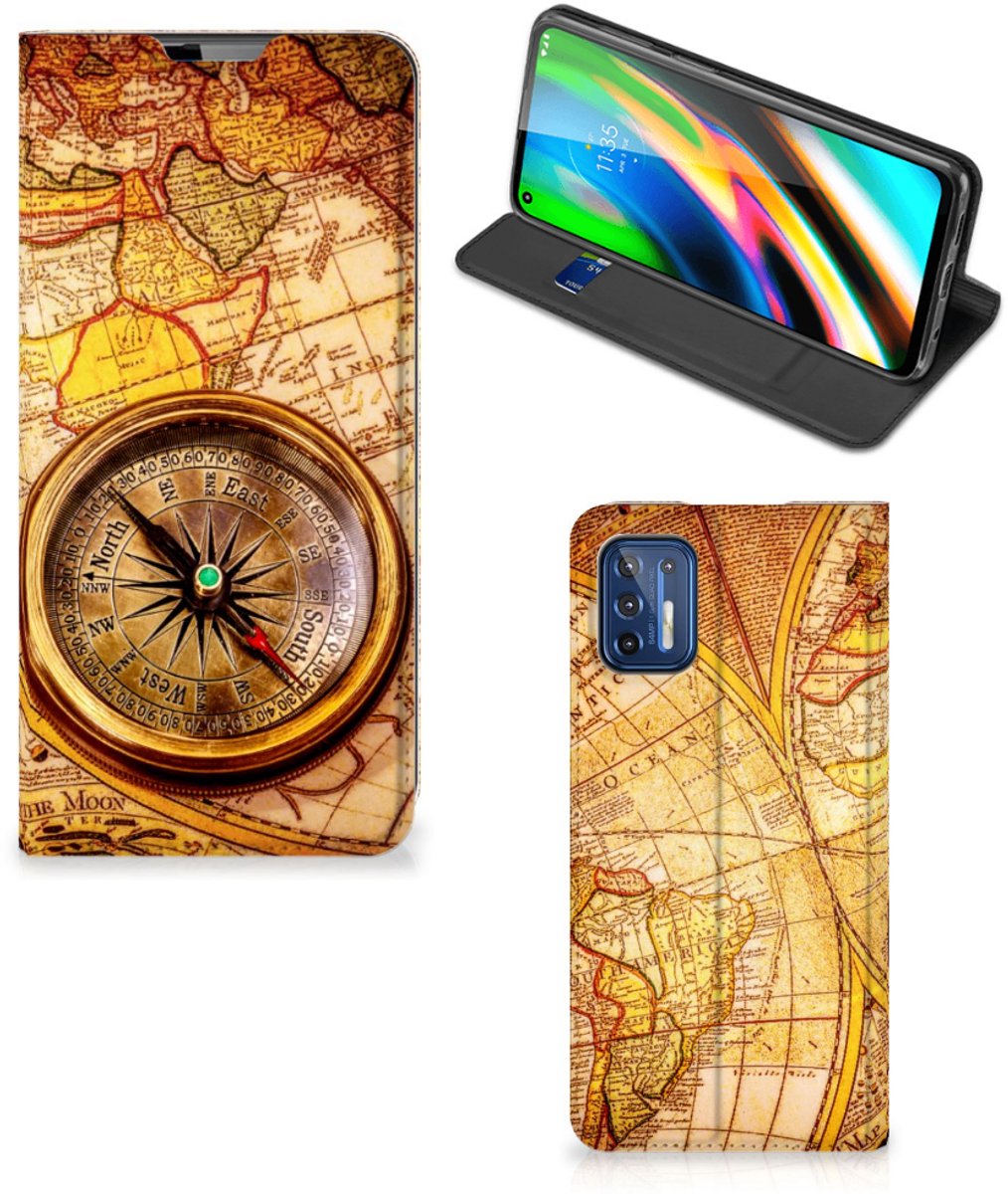 Motorola Moto G9 Plus Book Cover Kompas
