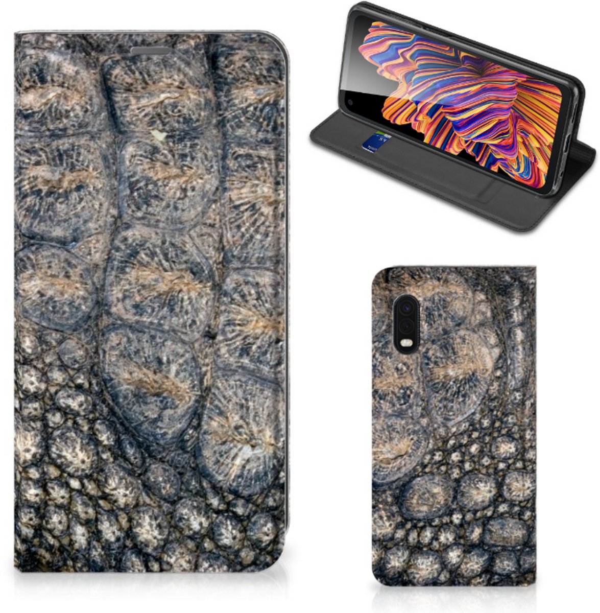 Samsung Xcover Pro Hoesje maken Krokodillenprint