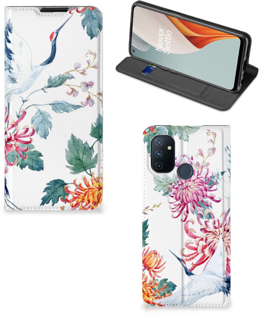 OnePlus Nord N100 Hoesje maken Bird Flowers