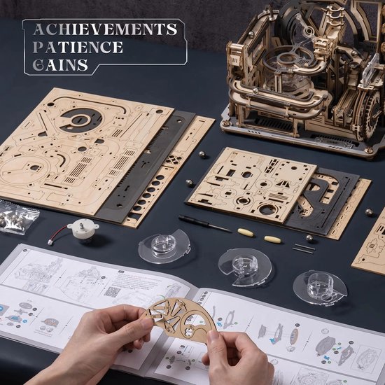 ROBOTIME 3D Puzzle Holz Murmelbahn Trackball Modell Bausatz für