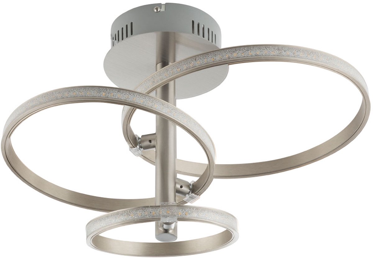 Globo LED plafondlamp kristal ring spotlight slaapkamer gastenkamer licht zilver Globo 67822-24N