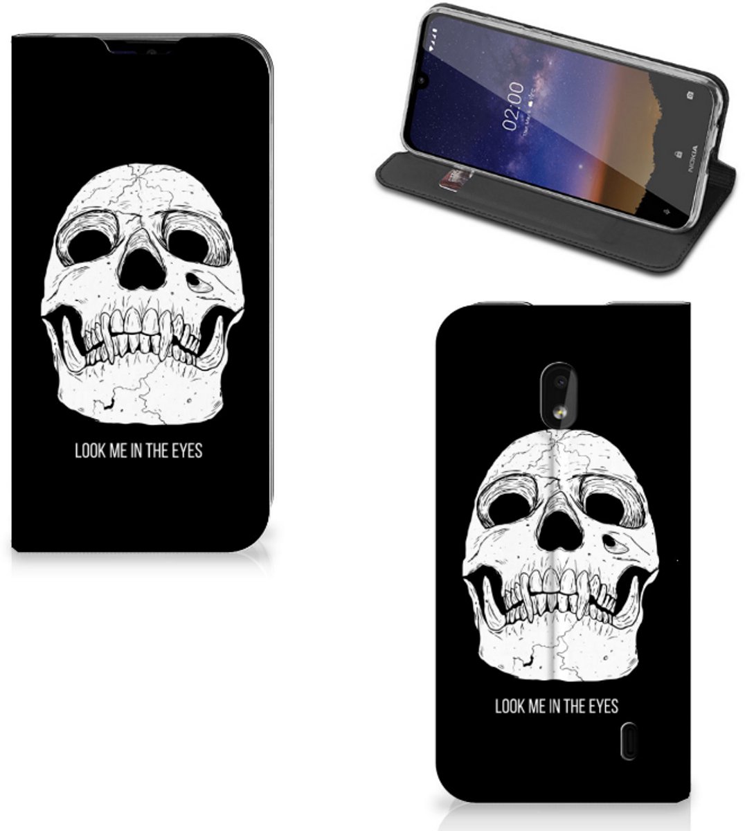 Mobiel BookCase Nokia 2.2 Skull Eyes