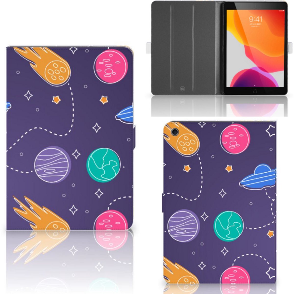 iPad 10.2 2019 | iPad 10.2 2020 | 10.2 2021 Tablet Hoes met standaard Space