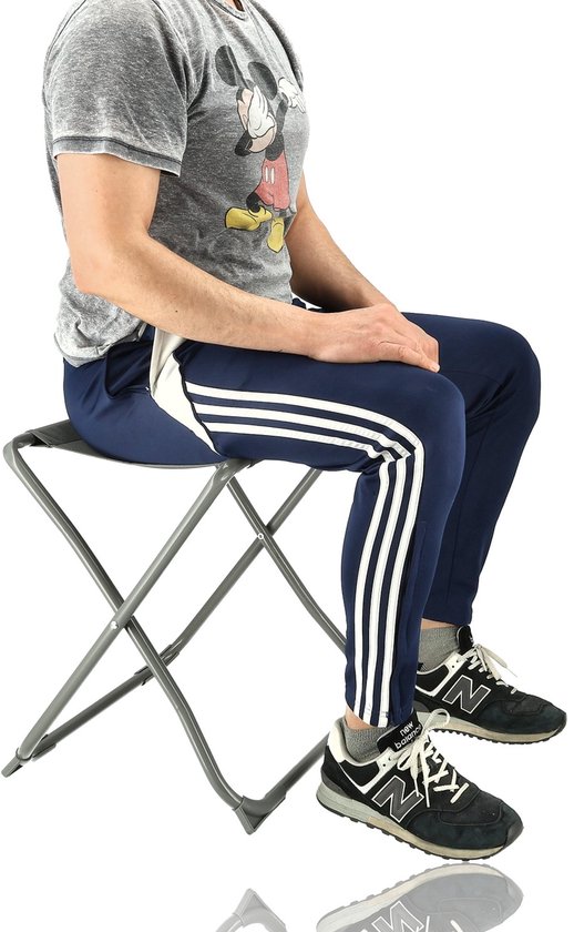 Camping Tafel Inklapbaar - Campingstoel met Tafel - Bijzettafel Opvouwbaar - Kleine Campingtafel voor Caravan, Balkon, Tuin, Strand en Naast Bed - Draagvermogen Kruk 110 kg - Tafel 30 kg van Merkloos — afbeelding 3