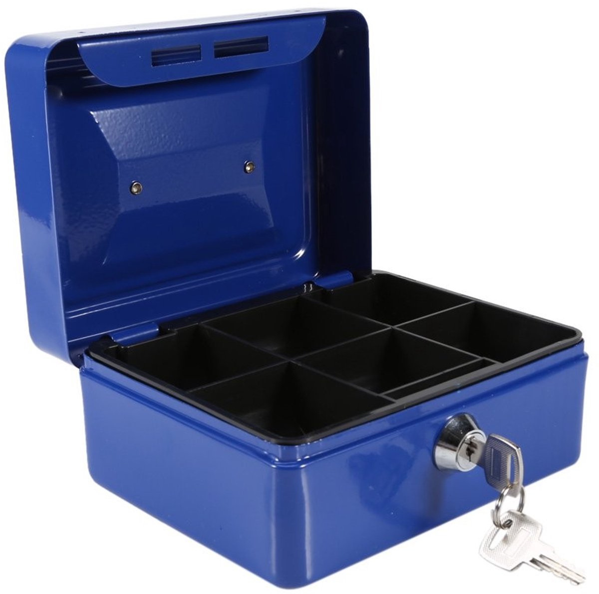 Dailygoods - Mini Safety Safe - Medische Opbergbank - Robuust en duurzaam - Blauw - Sleutelopslag - Ideaal voor documenten en geld