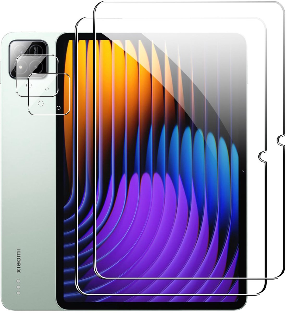 Dailygoods - Gehard Glas Beschermfolie - Krasbestendig - Hardheid 9H - Geschikt voor Xiaomi Pad 7/7 Pro - 2 Stuks - Displaybescherming