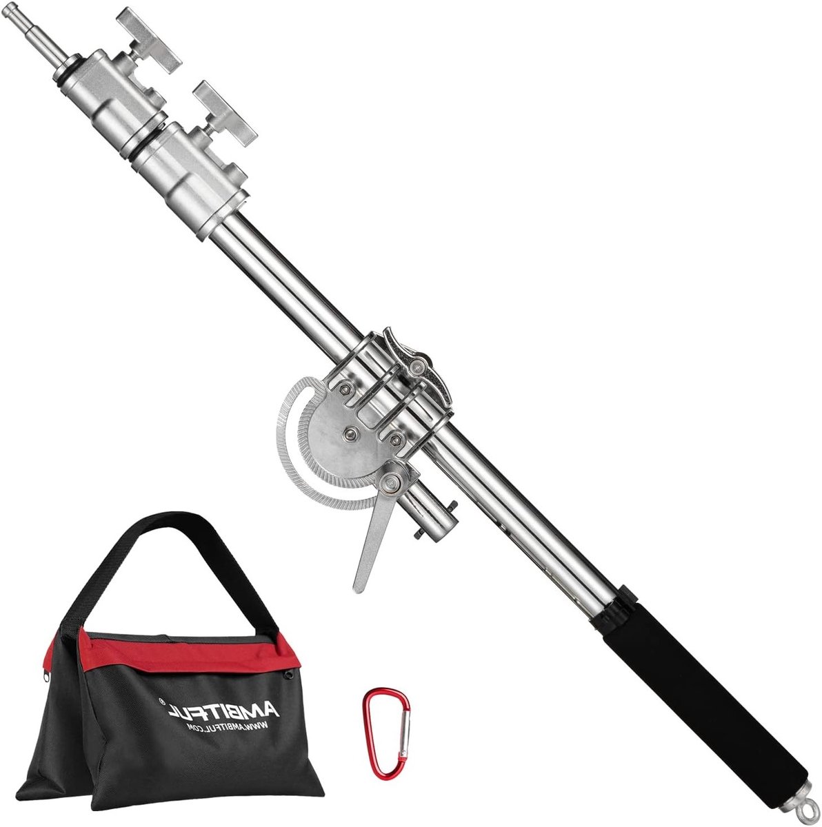 Metalen Heavy Roestvrij Kare Arm Staal Lang Foto Studio Kit Boom Arm 94 cm - 232 cm Licht Stand Kruis Arm voor C-Stand