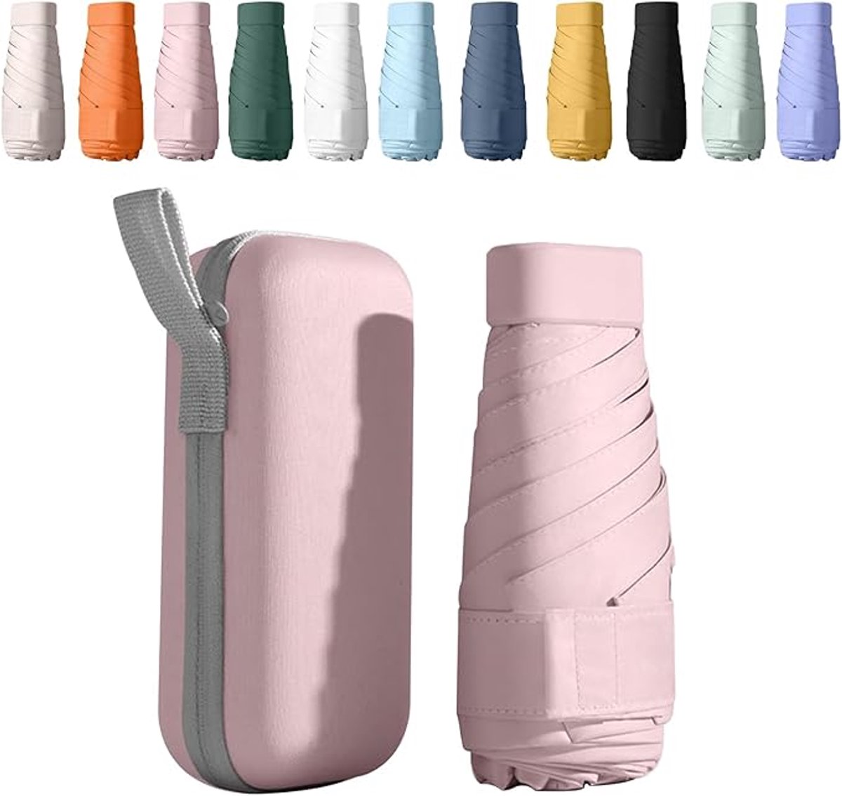 Zakparaplu - Mini Paraplu - Reisparaplu Klein - Compacte Paraplu - Opvouwbaar - Windbestendig - Lichtgewicht - UFP 50+ - Roze - van Imperatoris