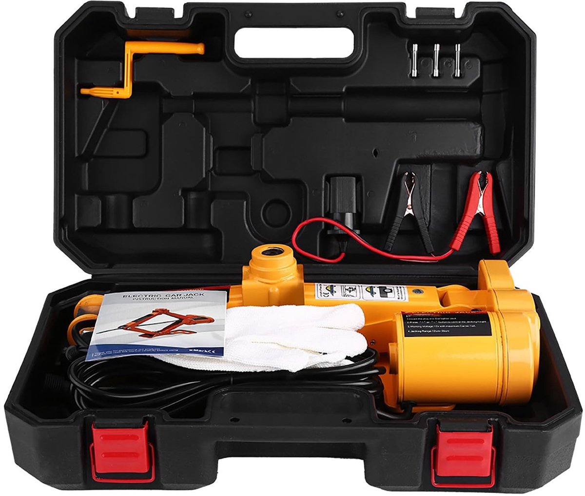 Jhubersproducts - Elektrische Krik - 3 Ton - Ideaal voor Auto Banden Wisselen - 12 V DC - Schaar Krik - Met Controller - Compact en Krachtig