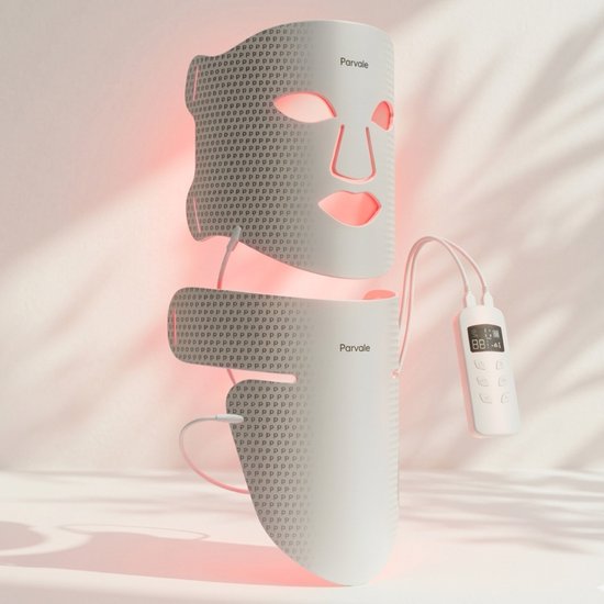 PARVALE® Led Masker Lichttherapie Duo - Led Masker - Led Gezichtsmasker - Collageen Masker - Red Light Mask - Red Light Therapy - Rood Licht Masker - Red Light Therapy Face Mask