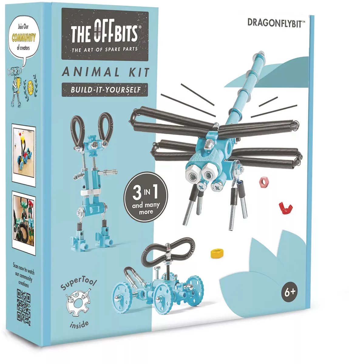 The Offbits - 3in1 -Animal Kit - Dragonfly bit- blauw