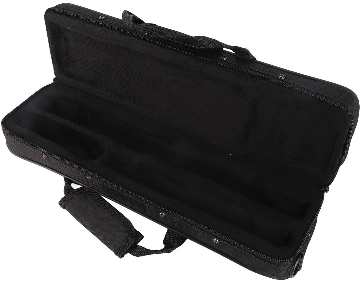 Dailygoods- Dwarsfluitkoffer Gewatteerd - Harde Doos - Lichtgewicht - Verstelbare Schouderriem - 39x12x7cm - Duurzaam Oxford-doek - Fluitentas