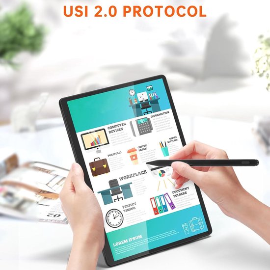 Elzusha - Styluspen - Digitale Stylus - Actief gebruik - Zwart - Touchscreen Pen - Geschikt voor Chromebook - Ideaal voor Duet 3 en 5 — afbeelding 4