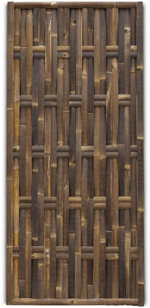 Gevlochten bamboe schutting Verticaal - 90 x 200 cm - Donker - Eviro Bamboe