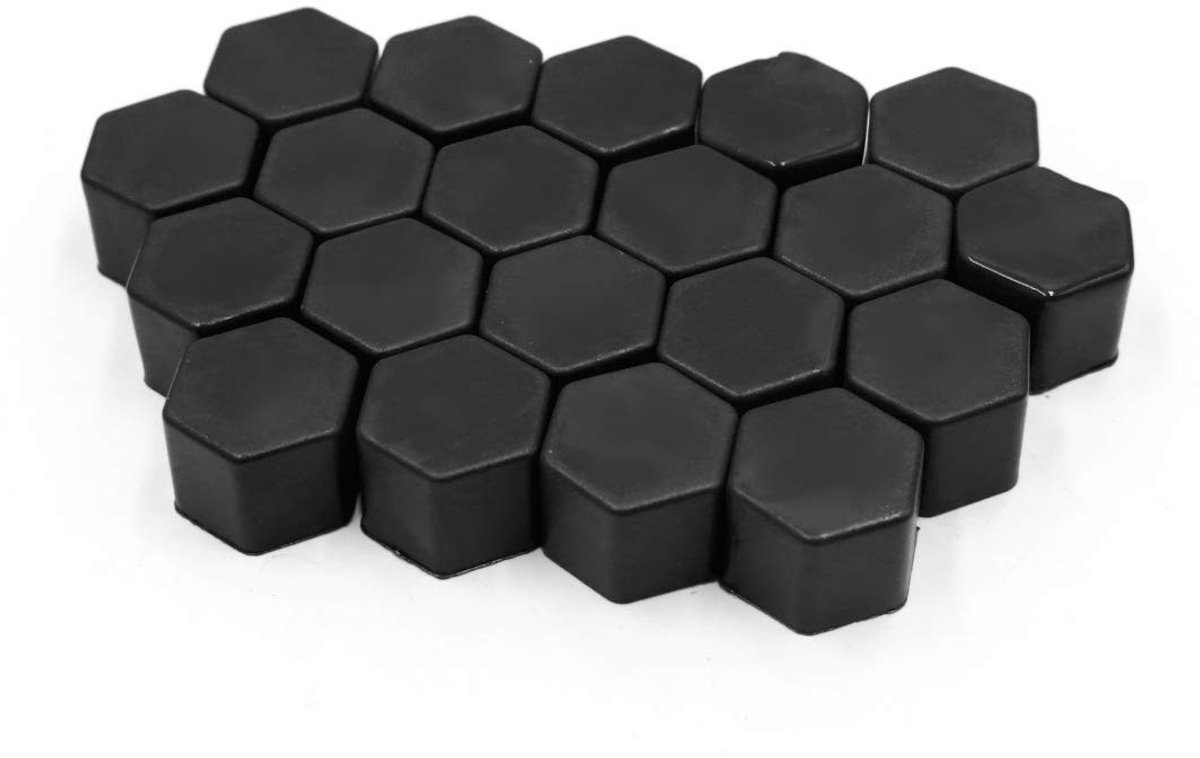 Allecto - 20 Stks Zwart Silicone Wiel Moer Lug Hub Cover - Auto Accessoire - Stofkap - Roestpreventie - Duurzaam en Hittebestendig - Geschikt voor ...