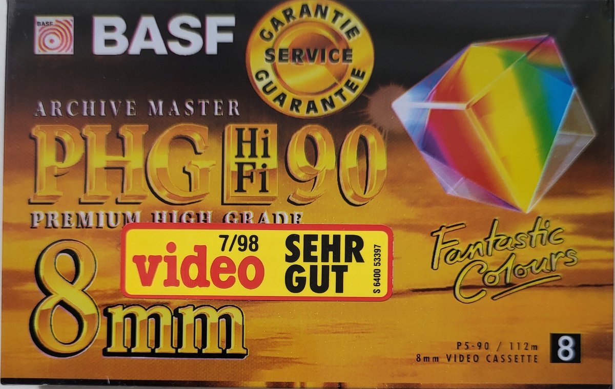 BASF 8 mm video tape voor videocamera PHG90