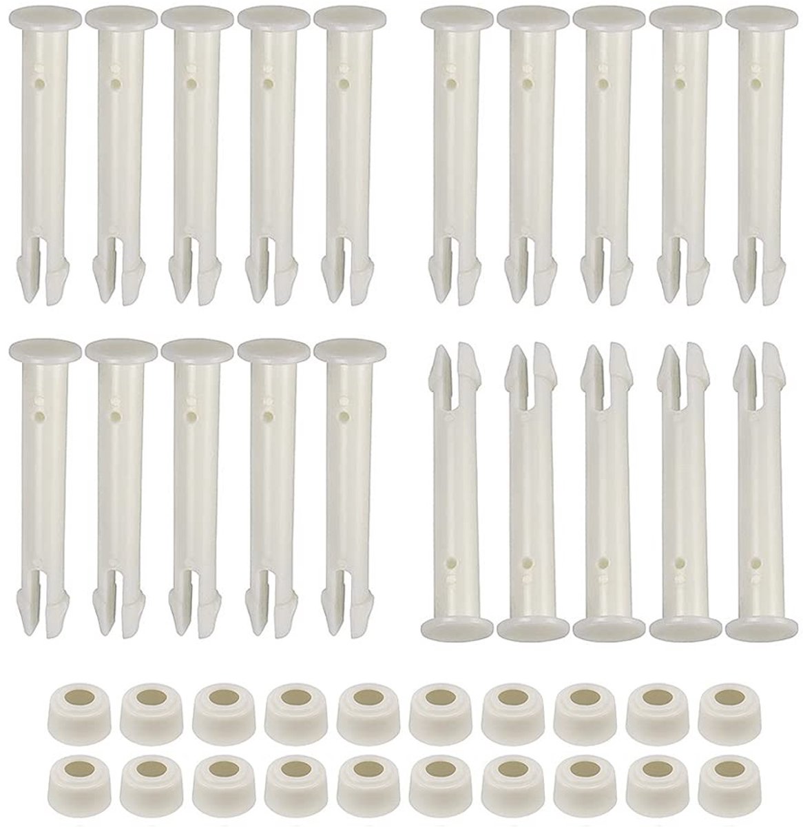 Dailygoods - Plastic zwembadverbindingspennen - Vervangende onderdelen - Duurzaam en eenvoudig te installeren - Wit - Geschikt voor Intex zwembaden -