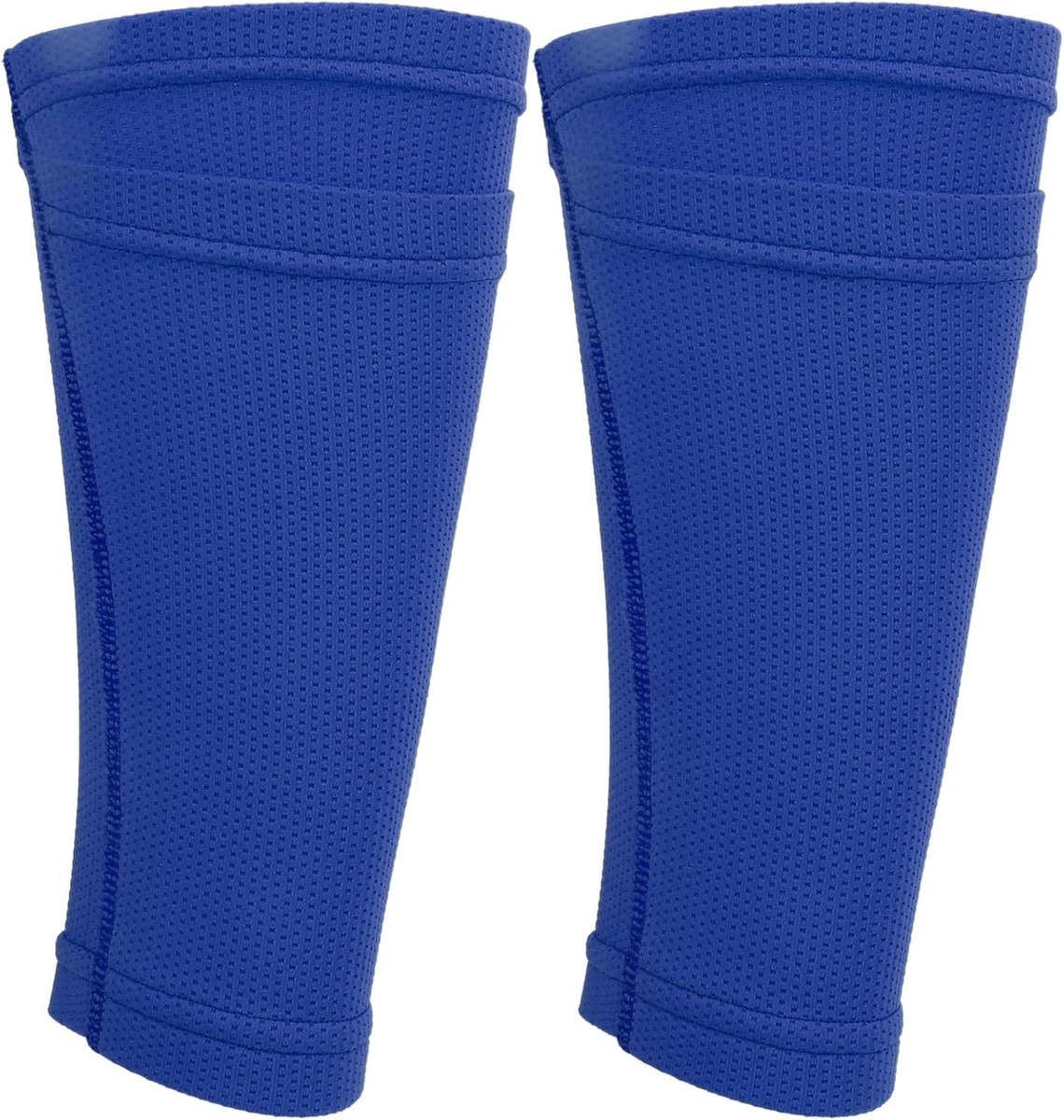 By shayne - Double Layer Socks - Voetbalsokken - Comfortabel en ademend - Blauw - Bescherming voor scheenbenen - Unisex - Maat L