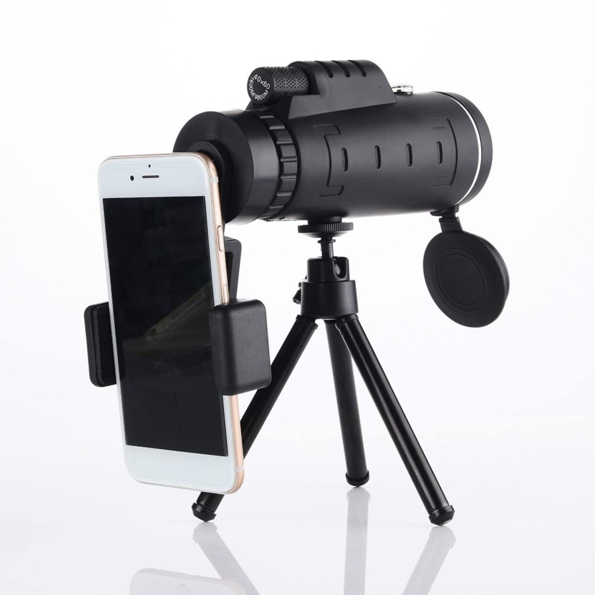 By shayne - High Power Monoculaire Telescoop - Waterdicht - Met Telefoonclip en Statief - Geschikt voor Wandelen en Jagen - 40X60 HD Nachtzicht - Vog.