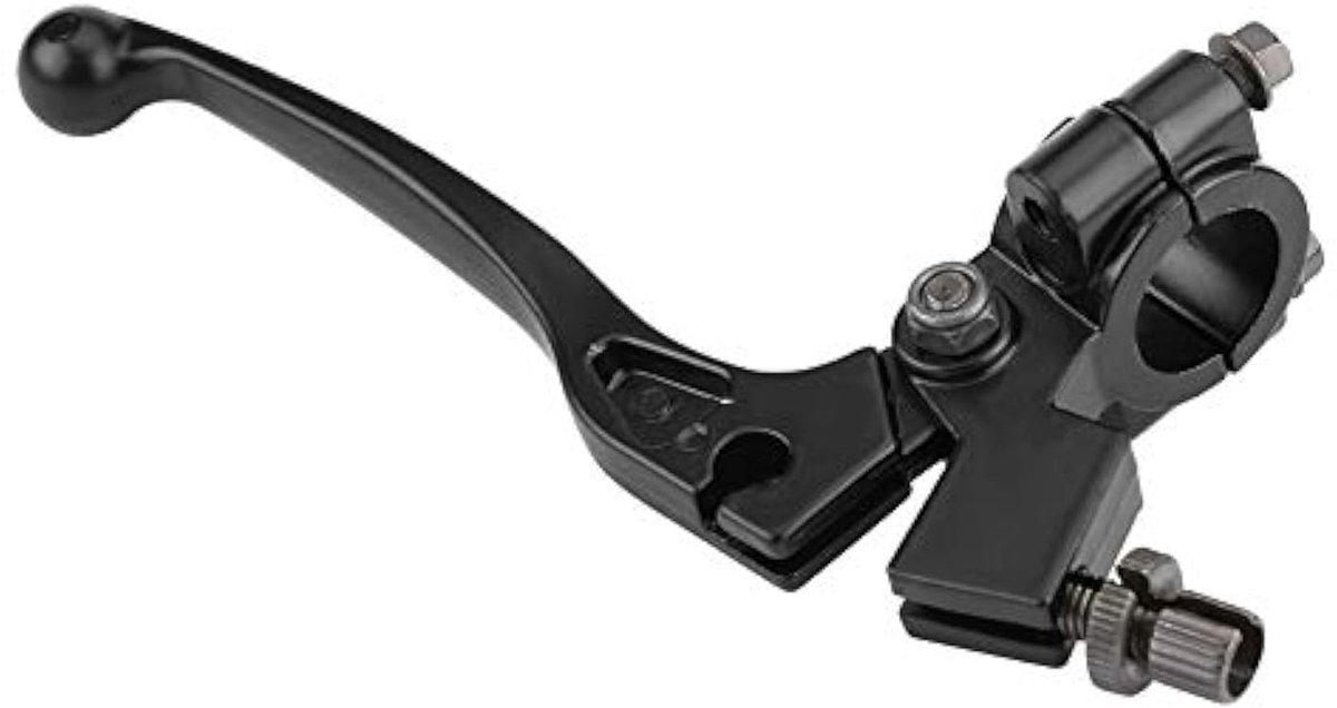 Zeynomax - Clutch Lever - Vouwbaar - Geschikt voor 50-125cc Dirt Pit Bike - 22 mm - Aluminium - Zwart - Voor Handlebar 22mm