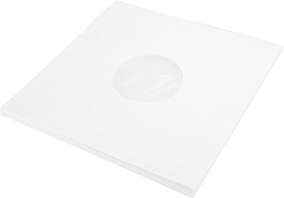 Smoakez - Platenhoezen - Beschermende platenhoezen - Antistatisch en stofdicht - Wit - Vinylhoes - Geschikt voor 12 inch platen