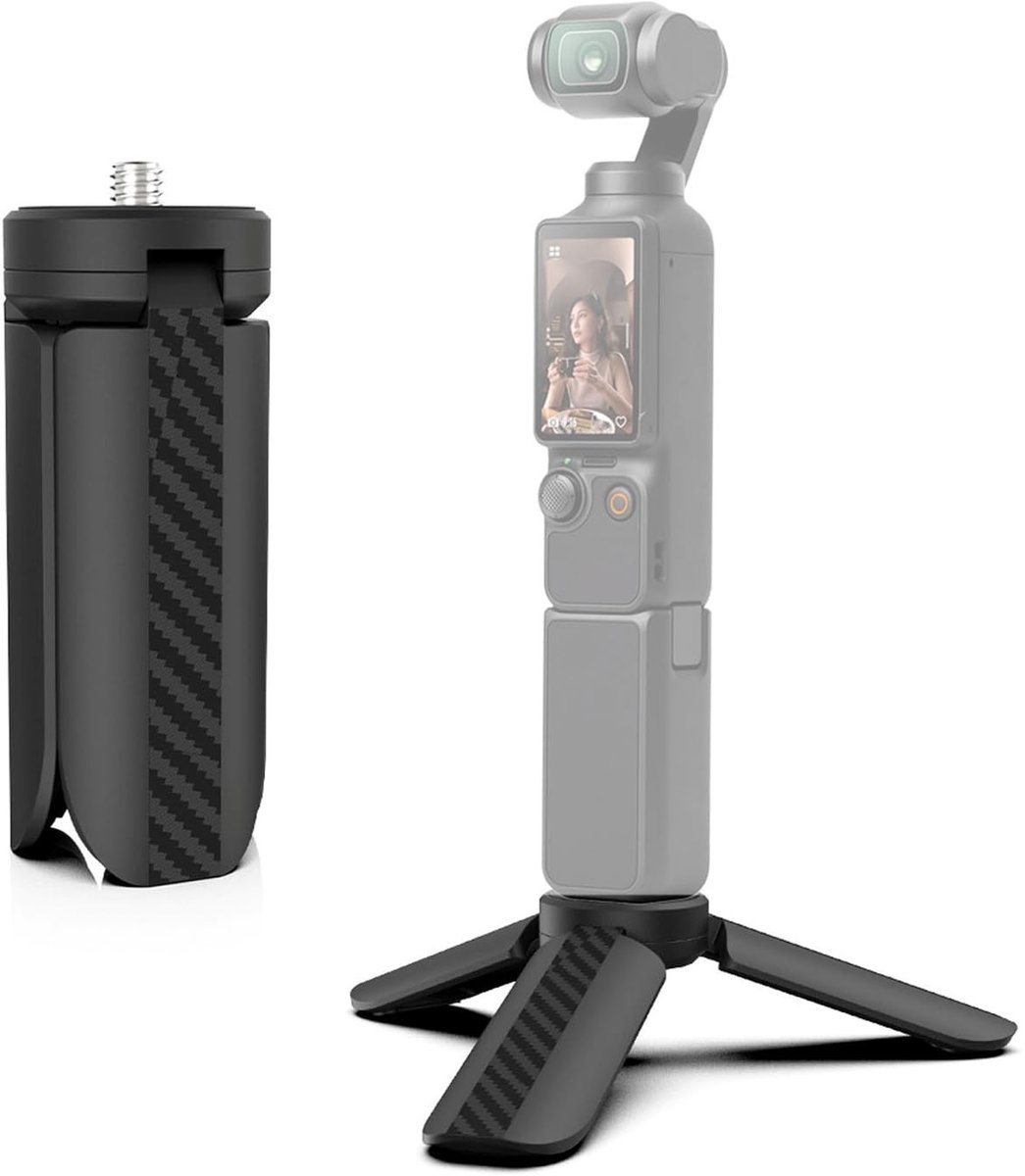 By shayne - Uitschuifbaar Mini-camerastatief - Draagbaar Desktop-ministatief - 1/4 Inch Schroef - 2 kg Laadvermogen - Geschikt voor Action Camera - C.