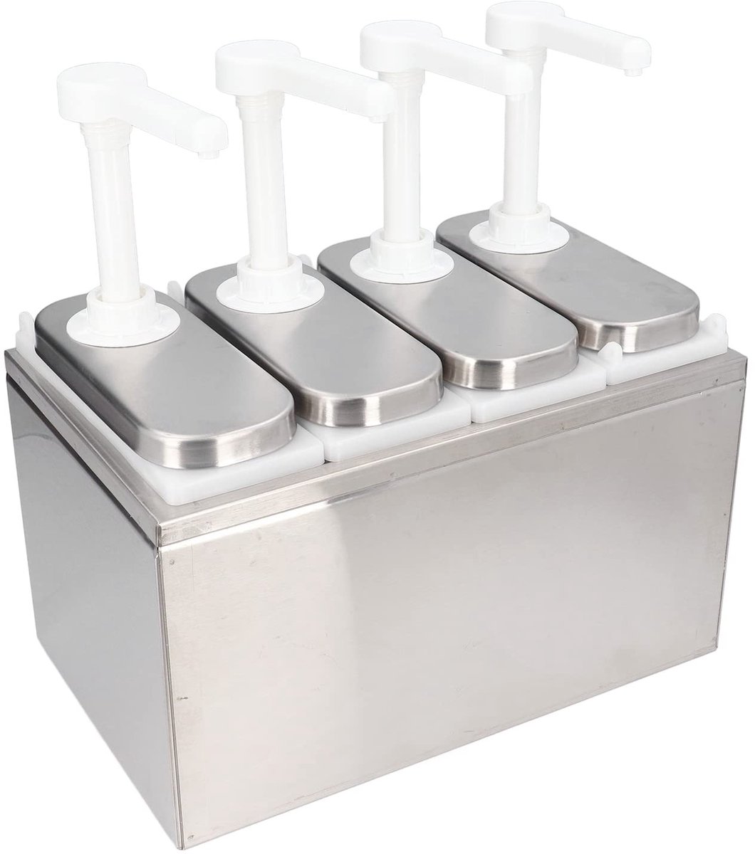 By shayne - Sauce Dispenser - Roestvrijstaal - 1L Capaciteit - Perfect voor Ketchup - Dressing en meer - Keukenaccessoire - Ideaal voor feesten