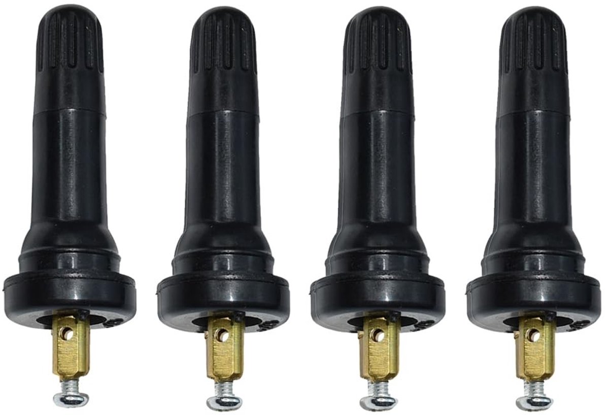 By shayne - Schachtventiel - Bandendruksensor - Betrouwbaar controlesysteem - Zwart - TPMS-ventiel - Universeel geschikt voor autobanden - 4 stuks