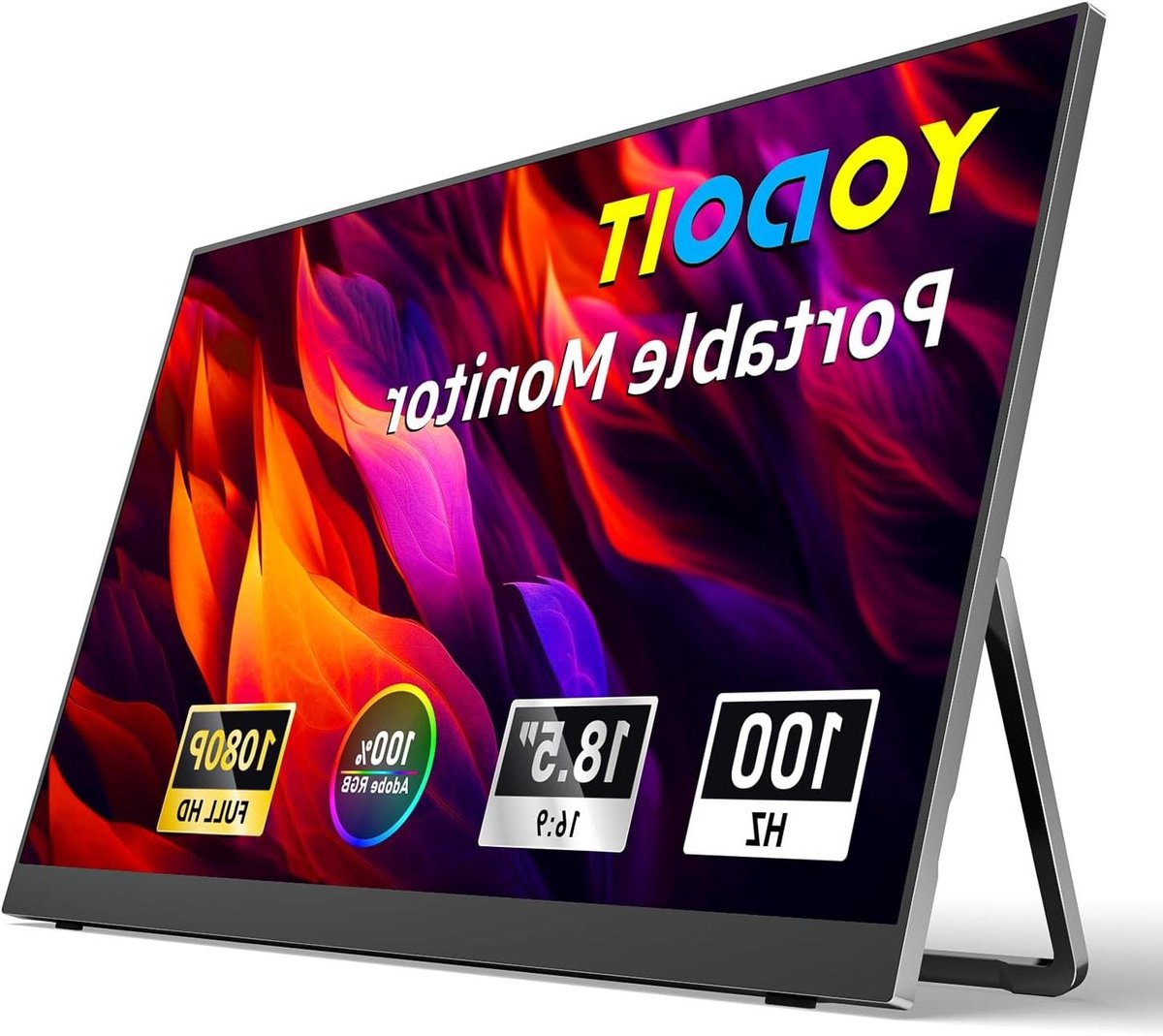 Draagbare Monitor - Extra Scherm - Productief Werken - 100Hz Verversingssnelheid - 185 Inch - Zwart